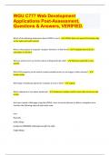 WGU C777 Web Development Applications Post-Assessment&comma; Questions & Answers&comma; VERIFIED 2024