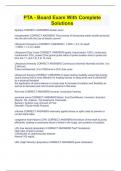 PTA - Board Exam With Complete Solutions