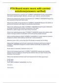 PTA Board exam neuro with correct solutions&lpar;answers verified&rpar;