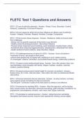 FLETC Test 1 Questions and Answers