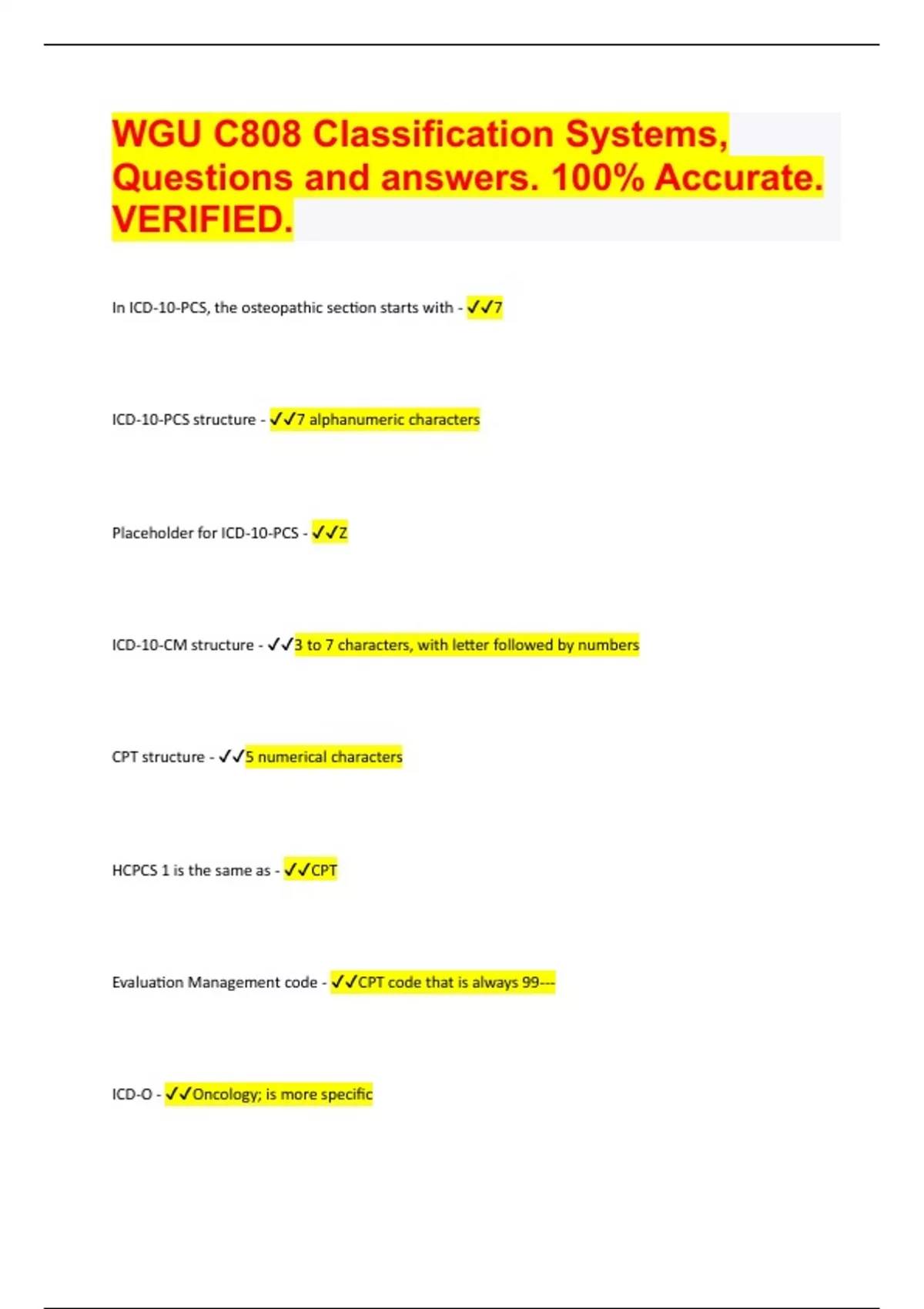 WGU C808 Bundled Exams with Complete Solution | Verified | Everything ...