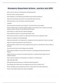 Emergency Department Actions - practice test 2023 