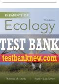 Test Bank For Elements of Ecology 9th Edition All Chapters - 9780137502165