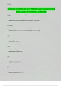 VIRGINIA PLACEMENT TEST PRACTICE &lpar;MTE 2&rpar; QUESTION AND ANSWERS &lpar;VERIFIED ANSWERS&rpar;