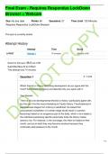 Final Exam - Requires Respondus LockDown Browser &plus; Webcam