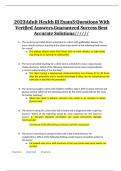  2023Adult Health lll Exam3:Questions With Verified Answers.Guaranteed Success Best Accurate Solutions//////