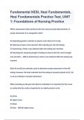 Foundations of Nursing Practice Questions & Answers 2023(A+GRADED 100%VERIFIED)