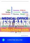 Test Bank For Medical Office Management 2nd Edition All Chapters - 9780134868288