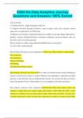 D204 the Data Analytics Journey Questions and Answers 100&percnt; Solved