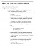 NUR 2115 - NUR 211 Exam 2 Fundamentals of Nursing Latest Updated  Correctly answered answers Graded A&plus; 