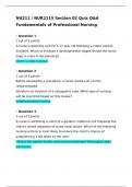 NUR 2115 - NUR 211 SECTION 2 Exam  Fundamentals of Nursing Latest Updated  Correctly answered answers Graded A&plus; 