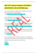 2023 ATI Capstone Pediatrics GRADED A QUESTIONS AND ANSWERS latest 