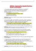 NR442 - Community Health Practice Exam A Questions and Answers (50 Items)
