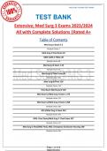 Extensive; Med Surg 3 Exams 2023/2024 All with Complete Solutions |Rated A+