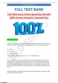 Full&semi; Med-Surg 3 Exam Questions All with 100&percnt; Correct Answers&vert; Assured Pass