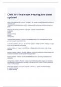 CMN 101 final exam study guide latest updated
