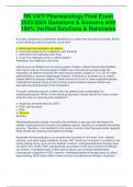RN VATI Pharmacology Final Exam 2023-2024 Questions & Answers with 100&percnt; Verified Solutions & Rationales