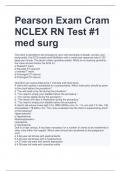 Pearson Exam Cram  NCLEX RN Test &num;1  med surg