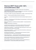 Peerson RBTT Exem witth 100% CorrecttEnswers 2022