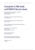 Georgettes LMR study set/PMHNP Review items (Latest 2023/2024) Verified Answers /A+ GRADED.