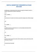 DIGITAL MARKETING FUNDAMENTALS EXAM 2023-2024