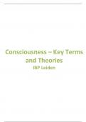 Consciousness - Key Terms and Theories