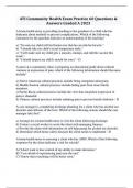 ATI Community Health Exam Practice 60 Questions & Answers Graded A 2023