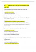 HA Chapters 19-21 Mixed Questions with answers