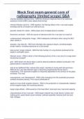 Mock final exam-general core of  radiography &lpar;limited scope&rpar; Q&A
