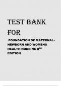 Test Bank For Foundations of Maternal-Newborn and Women's Health Nursing 8th Edition by Sharon Smith Murray.