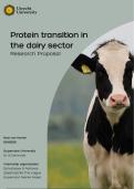 Protein transition in the dairy sector proposal