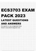 ECS3703 EXAM PACK.