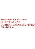 WGU D084 EXAM / 100+ QUESTIONS AND CORRECT ANSWERS 2023/2024 GRADED A+.