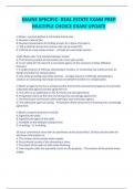 MAINE SPECIFIC- REAL ESTATE EXAM PREP MULTIPLE CHOICE EXAM UPDATE