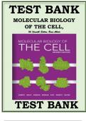 TEST BANK MOLECULAR BIOLOGY OF THE CELL, 7TH EDITION BRUCE ALBERTS Molecular Biology Of The Cell, 7th Seventh Edition, Bruce Alberts Current Edition Test Bank