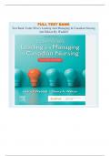 Test Bank Yoder-Wise's Leading and Managing in Canadian Nursing 2nd Edition by Waddell Chapter 1-32 | All Chapters