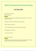 Exam Study Guide - NUR2115 &sol; NUR 2115 &lpar;Latest 2023 &sol; 2024&rpar; &colon; Fundamentals Of Professional Nursing - Rasmussen