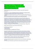 Management of Patients with Musculoskeletal Trauma Exam 2023&sol;2024 Graded A&plus;