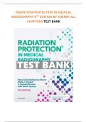 RADIATION PROTECTION IN MEDICAL RADIOGRAPHY 8TH Ed BY SHERER ALL CHAPTERS TEST BANK | QUESTIONS & ANSWERS (GRADED A+) | BEST 2023