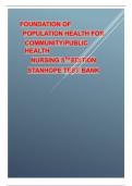 Test bank for foundation of population health for community public health nursing 5th edition Stanhope.pdf