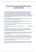  CCA Exam Preparation Study Guide Graded A 2023