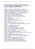 CA Esthetician State board practice exam &vert; updated 2023&sol;2024