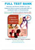 Test bank for Maternity and Women's Health Care 13th Edition by Deitra Leonard Lowdermilk, A+ guide.