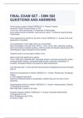 FINAL EXAM SET - CMN 568 QUESTIONS AND ANSWERS