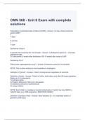 CMN 568 - Unit 6 Exam with complete solutions
