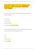 WGU C845 SSCP practice questions &  Answers, 100% Accurate. VERIFIED.  TEST BANK. 