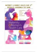 MATERNITY & WOMEN’S HEALTH CARE 12TH Ed BY LOWDERMILK TEST BANK | Q& EXPLAINED ANSWERS (RATED A+) | BEST 2023