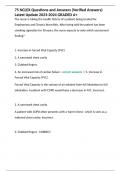 75 NCLEX Questions and Answers &lpar;Verified Answers&rpar; Latest Update 2023-2024 GRADED A&plus;