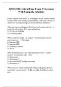 GNRS 588 Critical Care Exam 5 Questions With Complete Solutions
