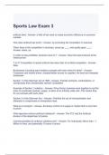 Sports Law Exam 3 with complete solutions